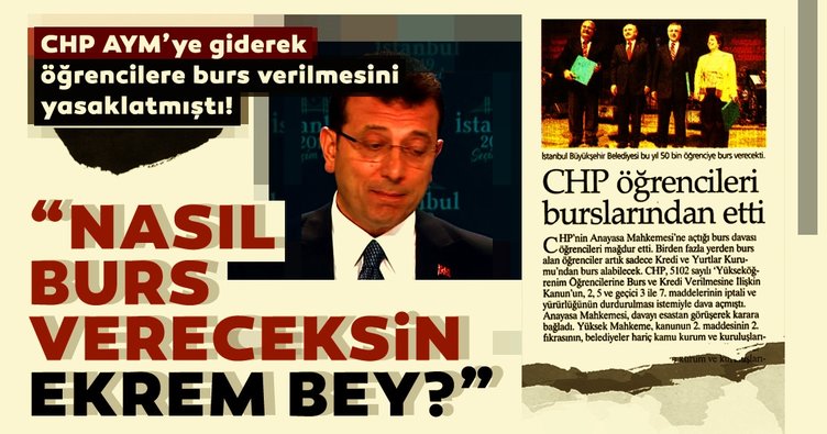 Nasıl burs vereceksin Ekrem Bey?